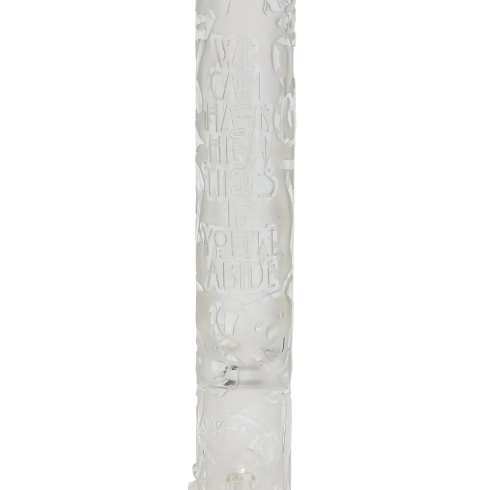 Governmint Glass x Liberty Clear Bubble Base Water Pipe - Grateful Dead Uncle Sam "High Times" Sandblast - Image 2