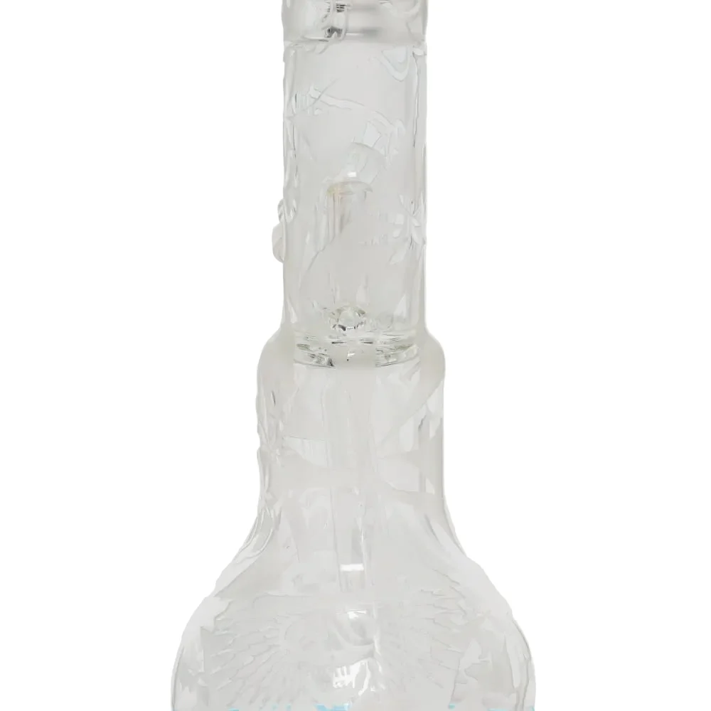 Governmint Glass x Liberty Clear Bubble Base Water Pipe - Grateful Dead Uncle Sam "High Times" Sandblast - Image 3