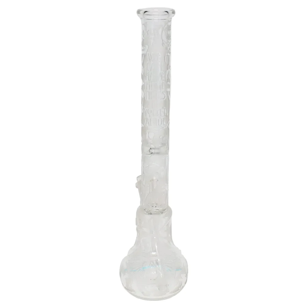 Governmint Glass x Liberty Clear Bubble Base Water Pipe - Grateful Dead Uncle Sam "High Times" Sandblast - Image 5