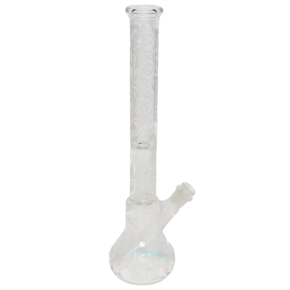 Governmint Glass x Liberty Clear Bubble Base Water Pipe - Grateful Dead Uncle Sam "High Times" Sandblast - Image 6