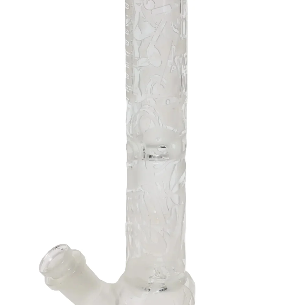 Governmint Glass x Liberty Clear Bubble Base Water Pipe - Grateful Dead Uncle Sam "High Times" Sandblast - Image 8