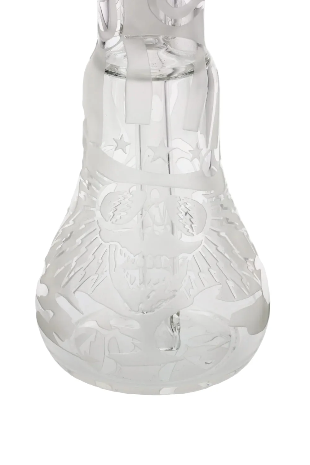 Governmint Glass x Liberty Clear Bubble Base Water Pipe - Grateful Dead Uncle Sam "Our Own" Sandblast - Image 6