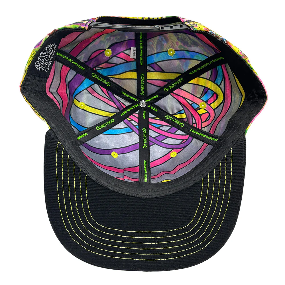 Grassroots California Grahampasteez Noise Quantization Yellow Snapback Hat - Image 2