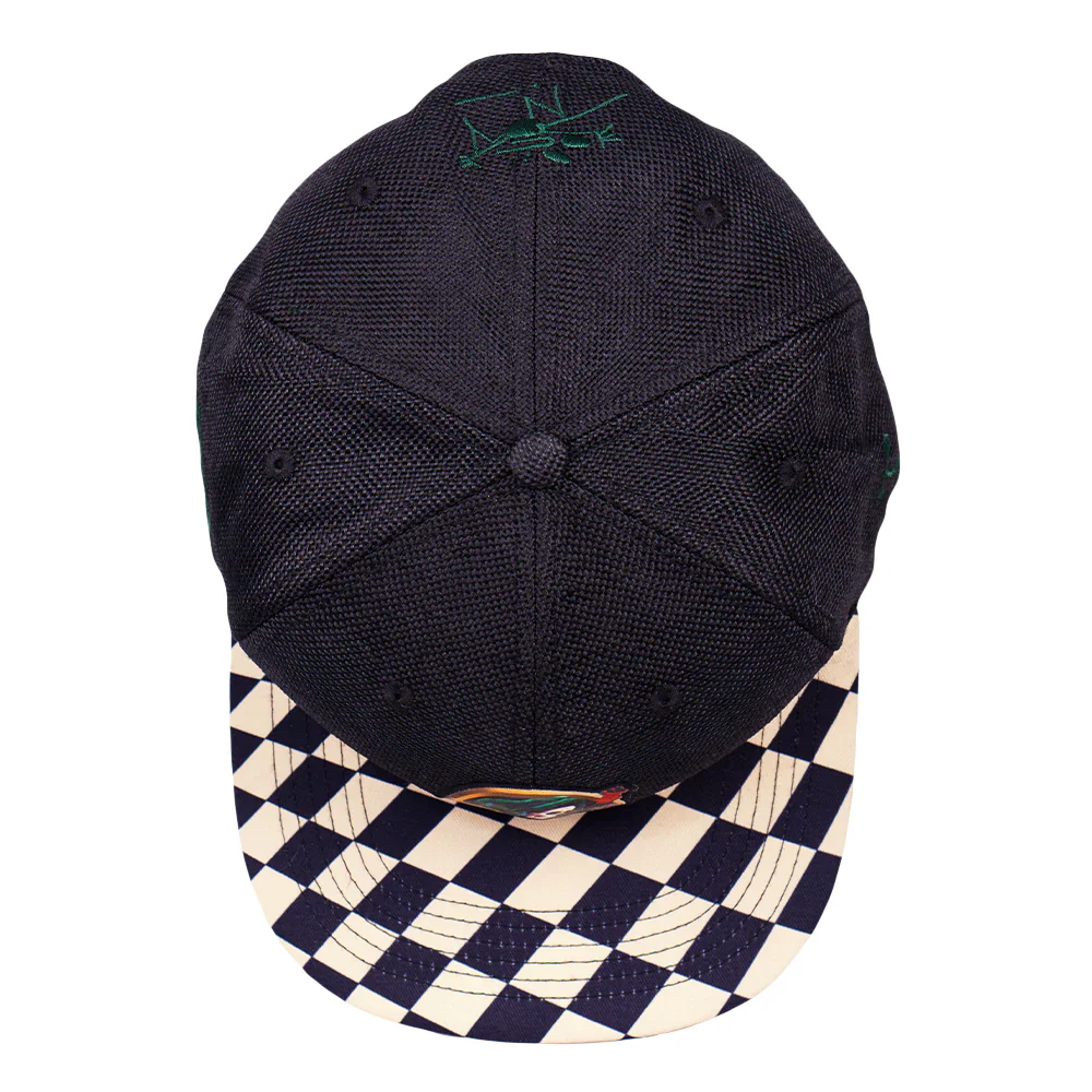 Grassroots California Stanley Mouse Mandolin Jester Never Summer Checkerboard Snapback Hat - Image 2
