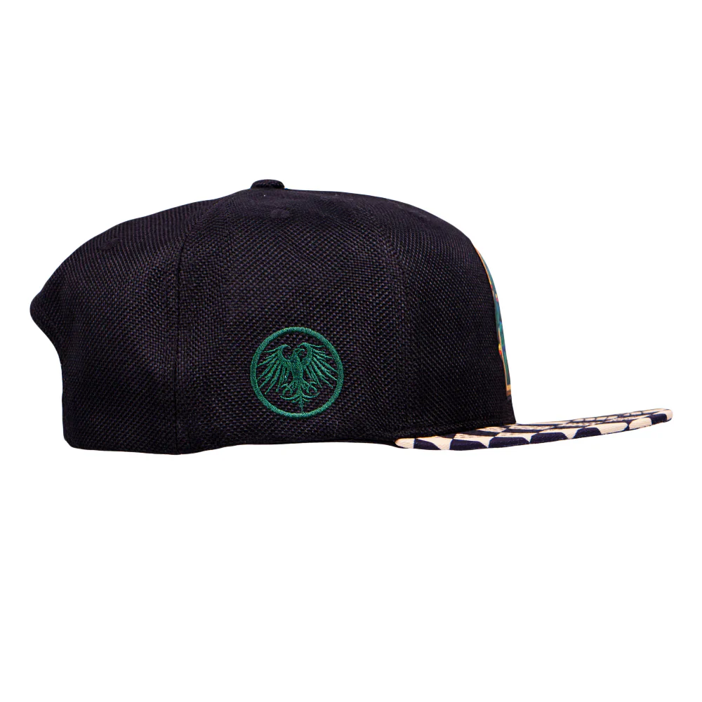 Grassroots California Stanley Mouse Mandolin Jester Never Summer Checkerboard Snapback Hat - Image 4