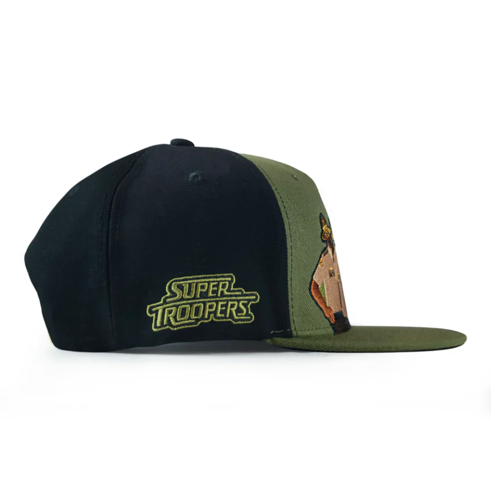 Grassroots California Super Troopers 3 Squad Green Snapback Hat - Image 3