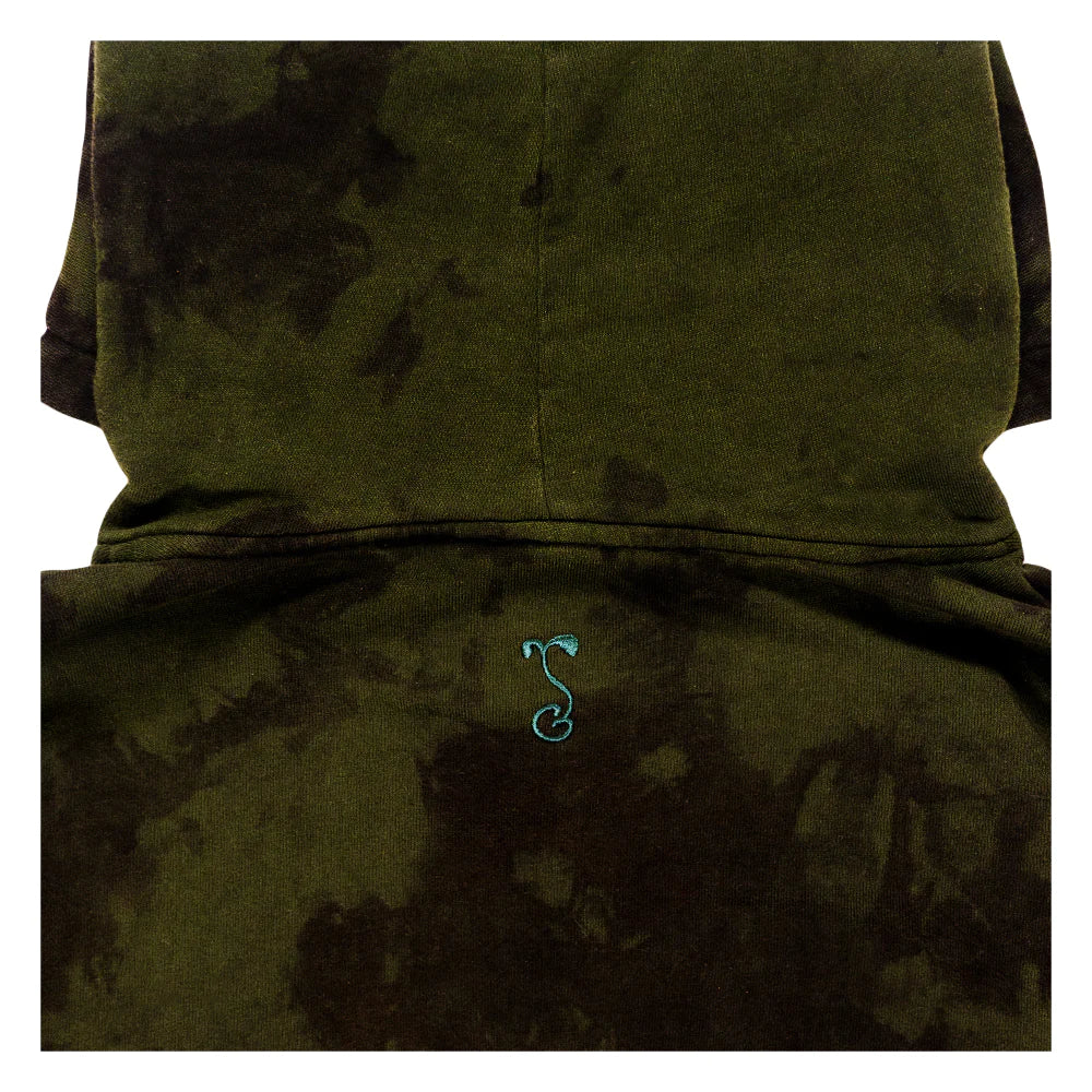 Grassroots California x Stanley Mouse Mandolin Jester Never Summer Green Dyed Pullover Hoodie - Image 2