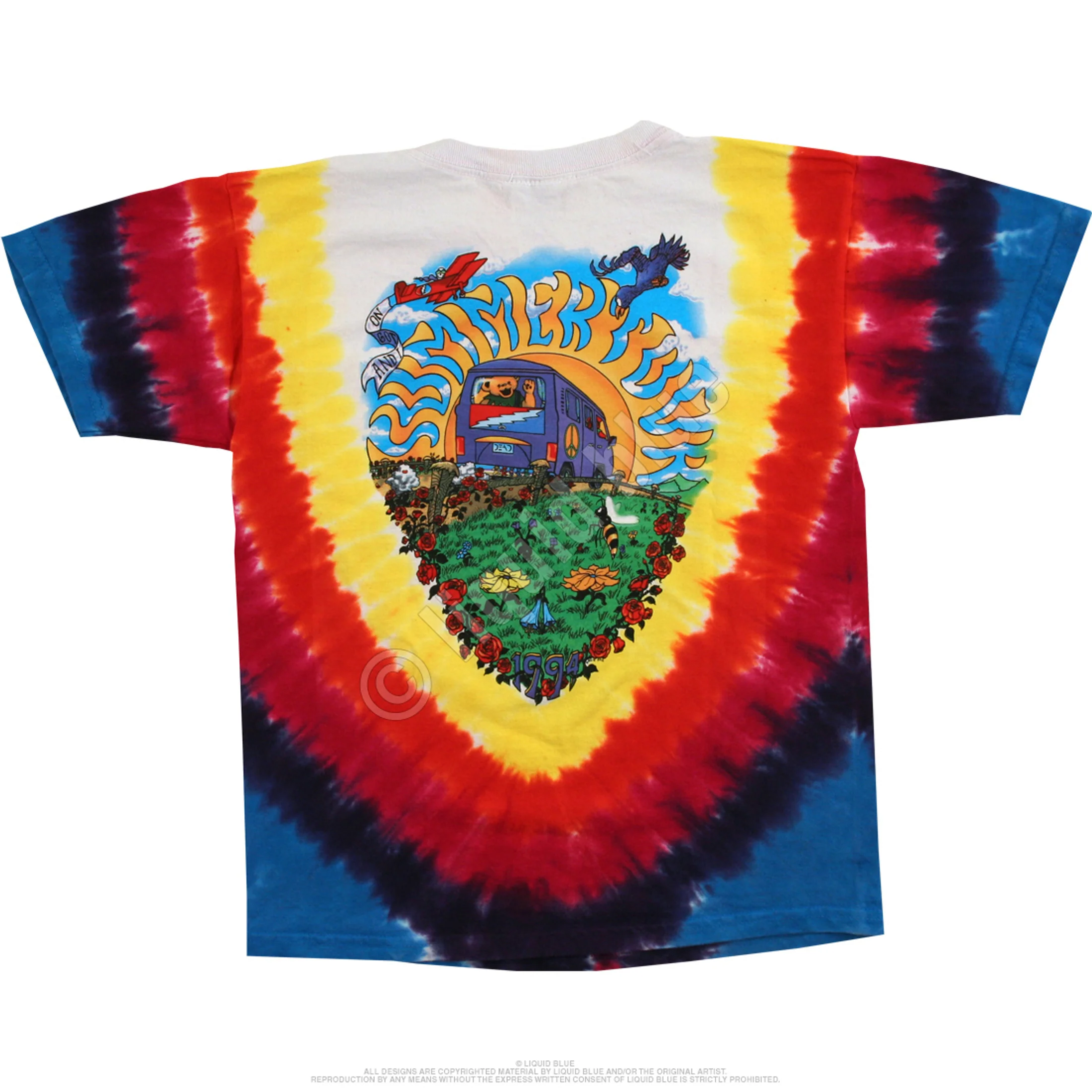 Grateful Dead Kids Summer Tour Bus Tie Dye T-Shirt - Image 2