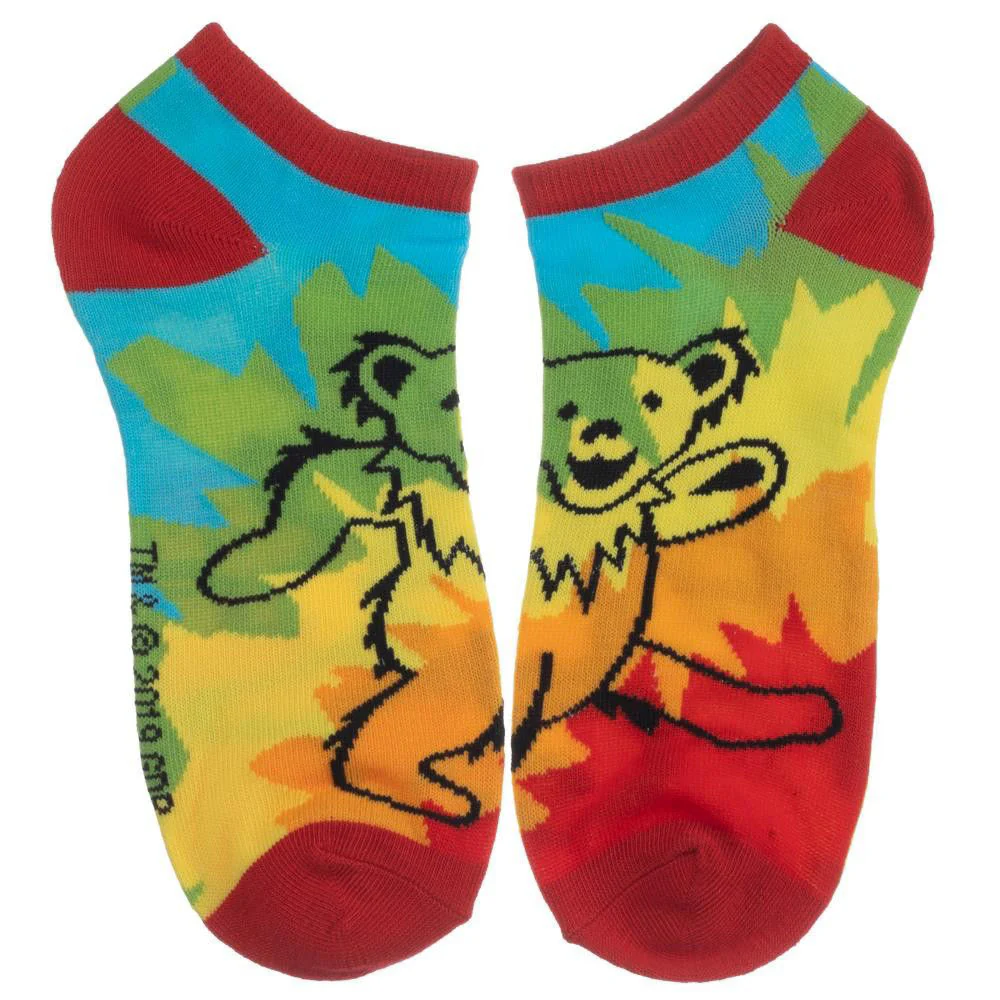 Grateful Dead Tie Dye 5 Pair Ankle Socks - Image 4