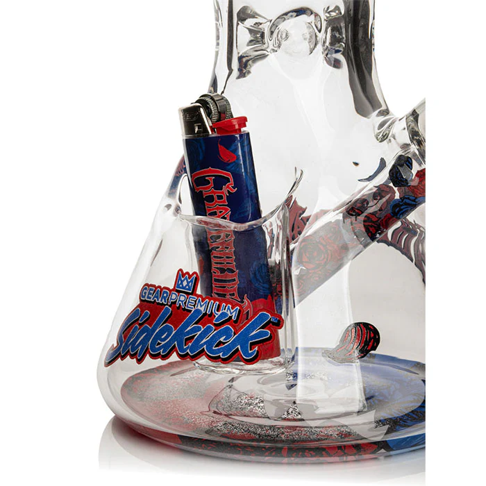 Grateful Dead x Gear Premium 12" 7mm Steal Your Face Sidekick Beaker Water Pipe - Limited Edition Box Set - Image 5