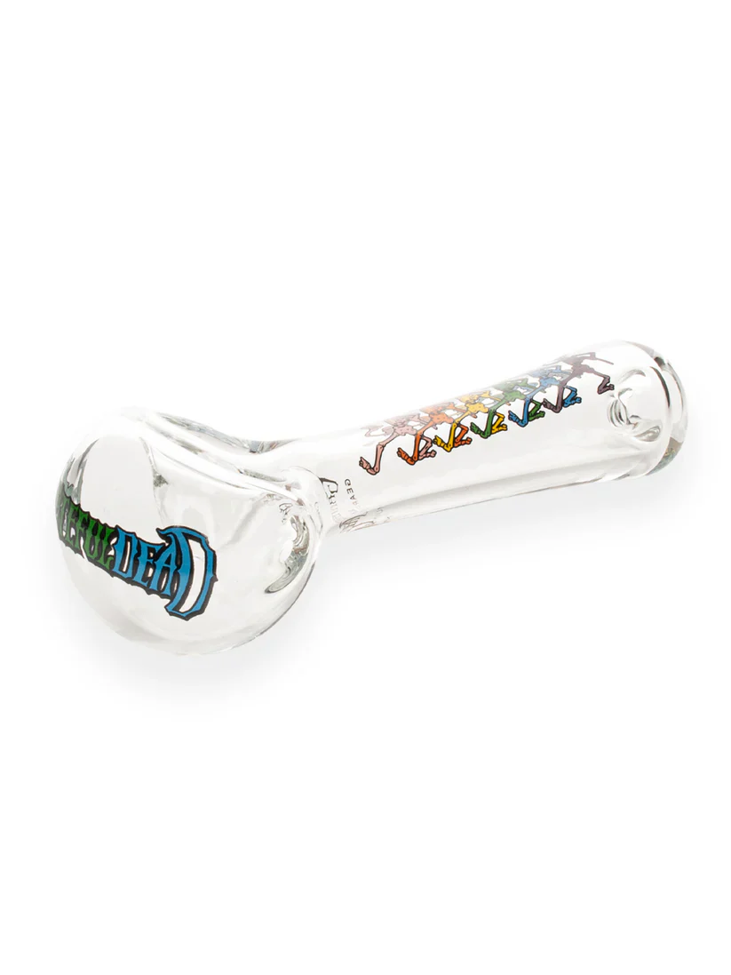 Grateful Dead x Gear Premium 4.5" Dancing Skeleton Hand Pipe & Grinder Set with Collectable Bus Tin - Image 4