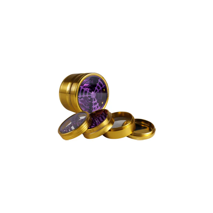 Chromium Crusher 2.5" 4 Piece Two Toned Windmill Grinder - Image 2