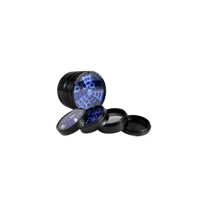 Chromium Crusher 2.5" 4 Piece Two Toned Windmill Grinder - Image 3