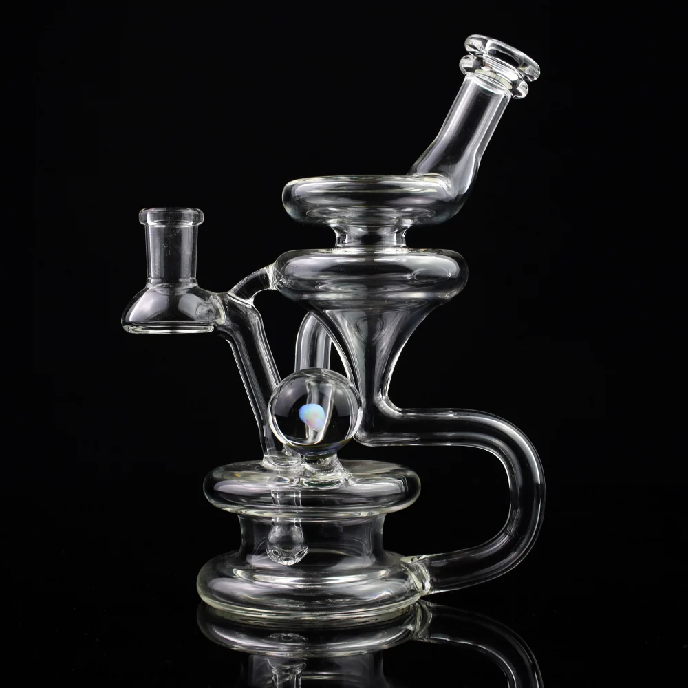 Gurn Glass Clear Recycler with Opal - Image 3
