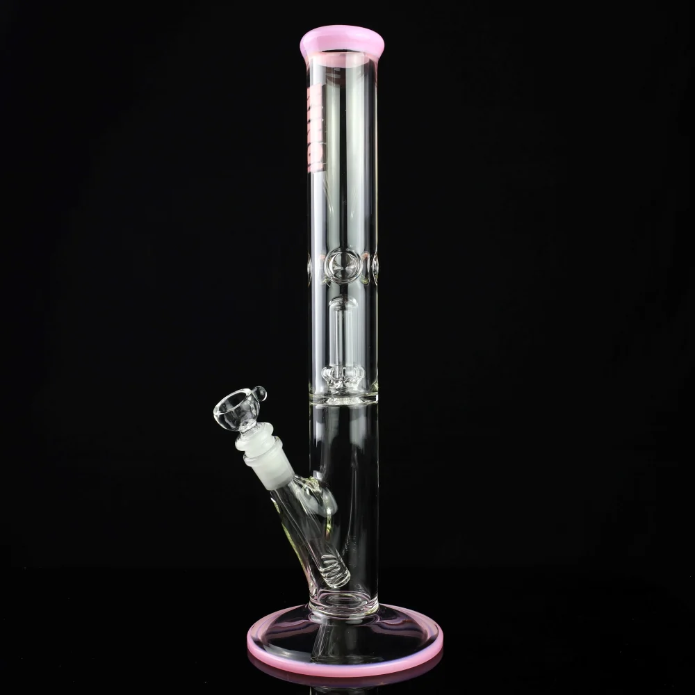 King Volcano 44mm Showerhead Perc Ice Pinch Straight Tube with Color Wraps 15" - Image 3