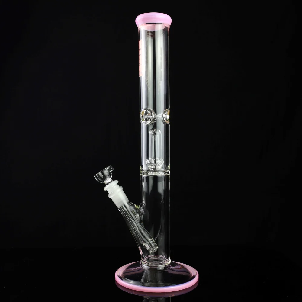 King Volcano 44mm Showerhead Perc Ice Pinch Straight Tube with Color Wraps 15" - Image 4