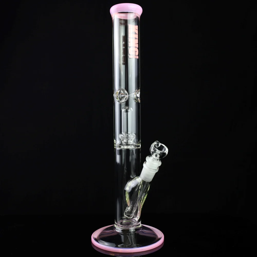 King Volcano 44mm Showerhead Perc Ice Pinch Straight Tube with Color Wraps 15" - Image 6