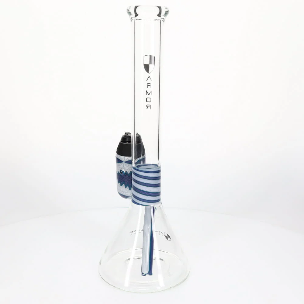Armor Glass Blue & White Wig Wag Proxy 50mm Beaker - Image 3