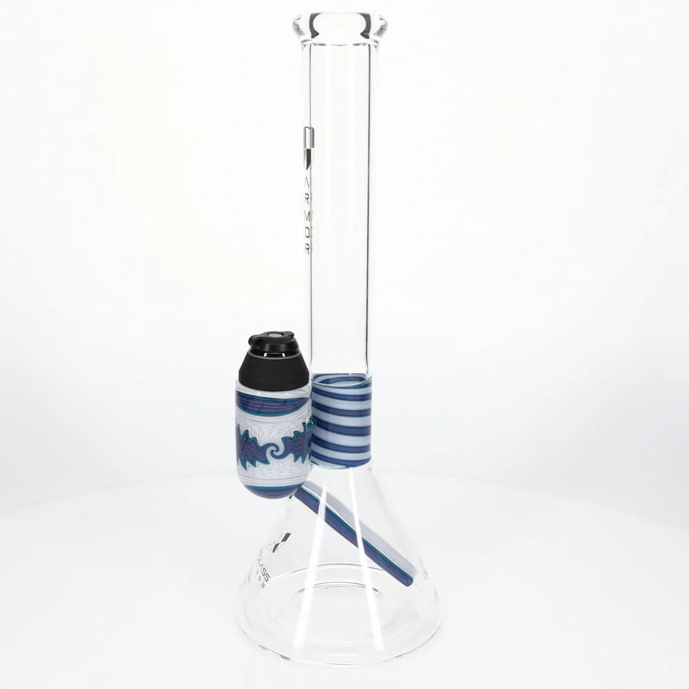 Armor Glass Blue & White Wig Wag Proxy 50mm Beaker - Image 4
