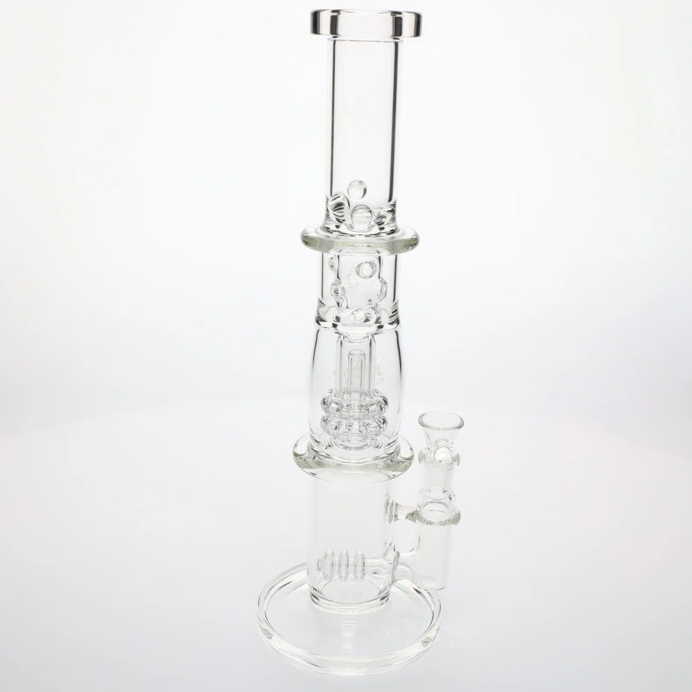 Geo's Glass Double Shredder Straight Tube - 14" - Image 4