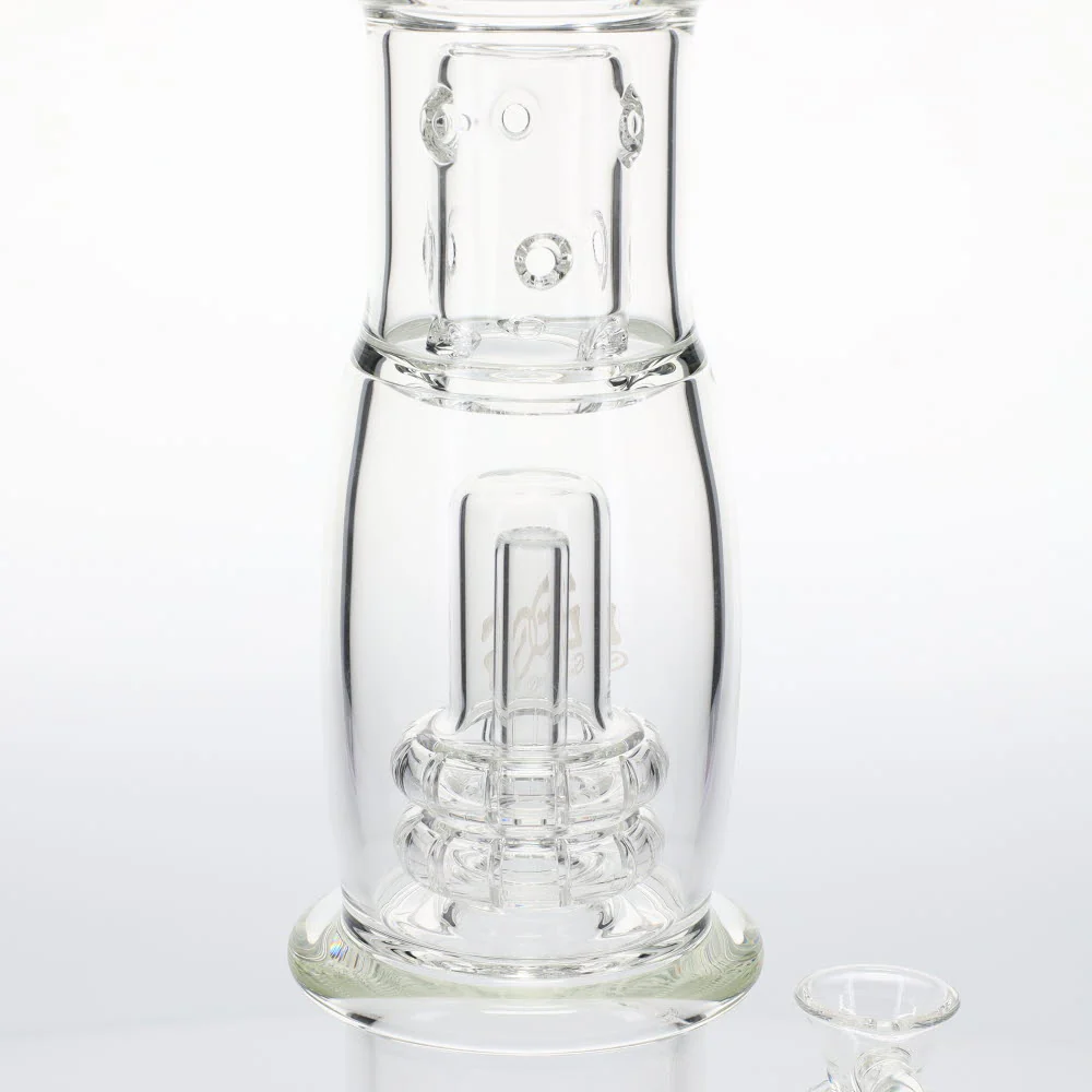 Geo's Glass Mega Double Shredder Straight Tube – 18" - Image 3