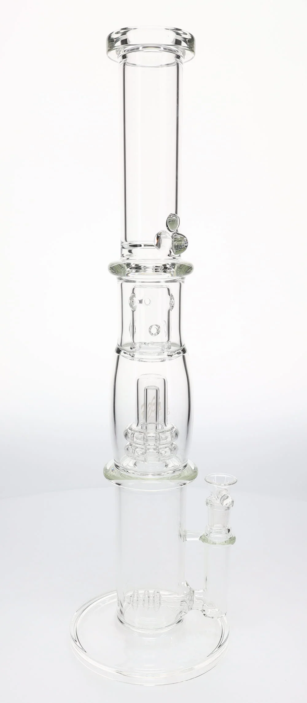 Geo's Glass Mega Double Shredder Straight Tube – 18" - Image 4