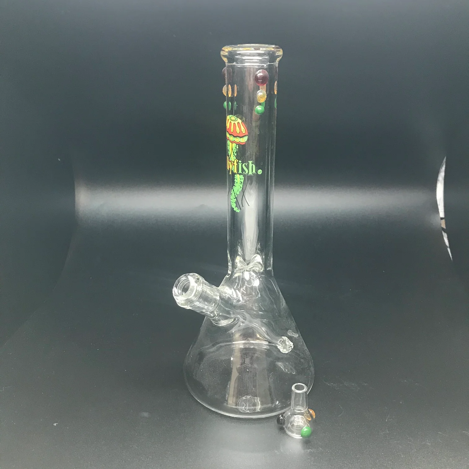 Jellyfish Glass Rasta Logo 7 Water Pipe - Image 2
