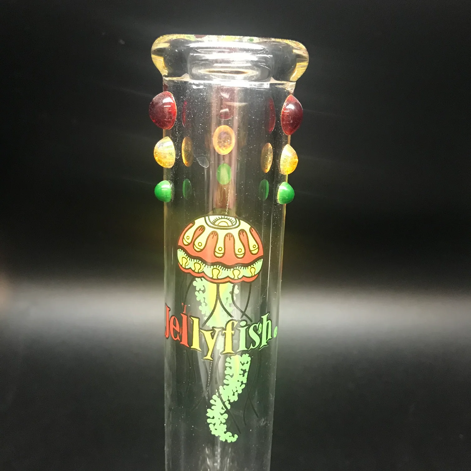 Jellyfish Glass Rasta Logo 7 Water Pipe - Image 3