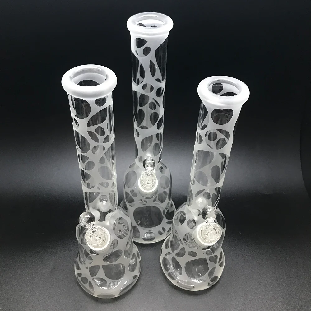 Oddball Glass Sandblasted Flower 38mm Tube with White Accents SALE - Image 2
