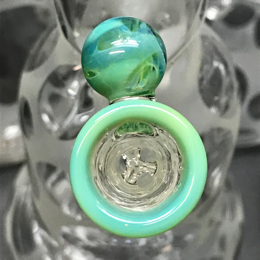 Oddball Glass Sandblasted Flower 38mm Tube with Color Accents SALE - Image 3