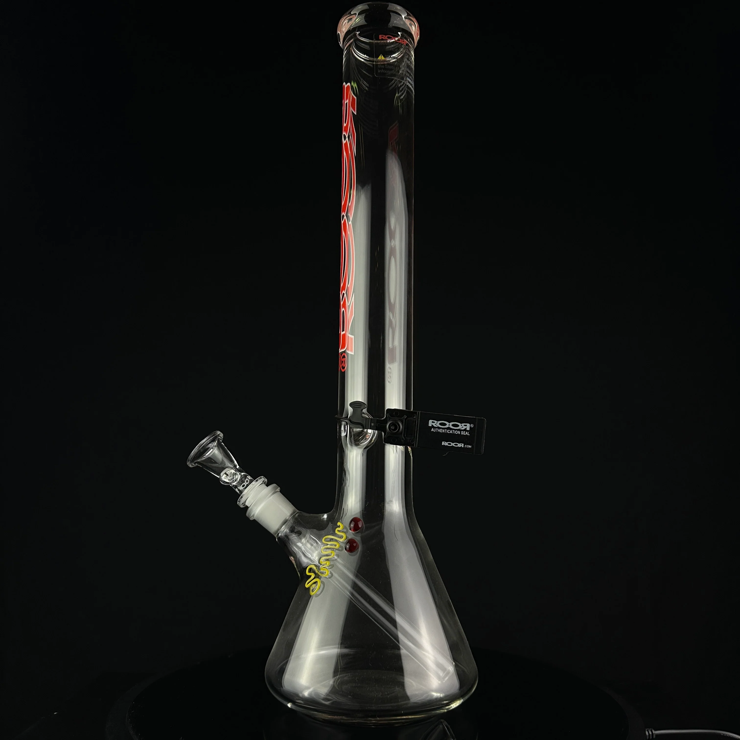 Roor 18" Red with White Lining Logo Beaker - Image 2