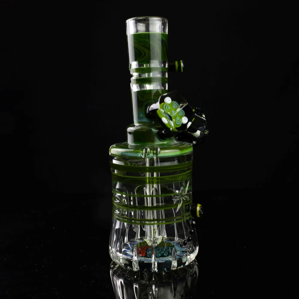 Rotational Science Cut Can Green Rings Water Pipe - Image 2