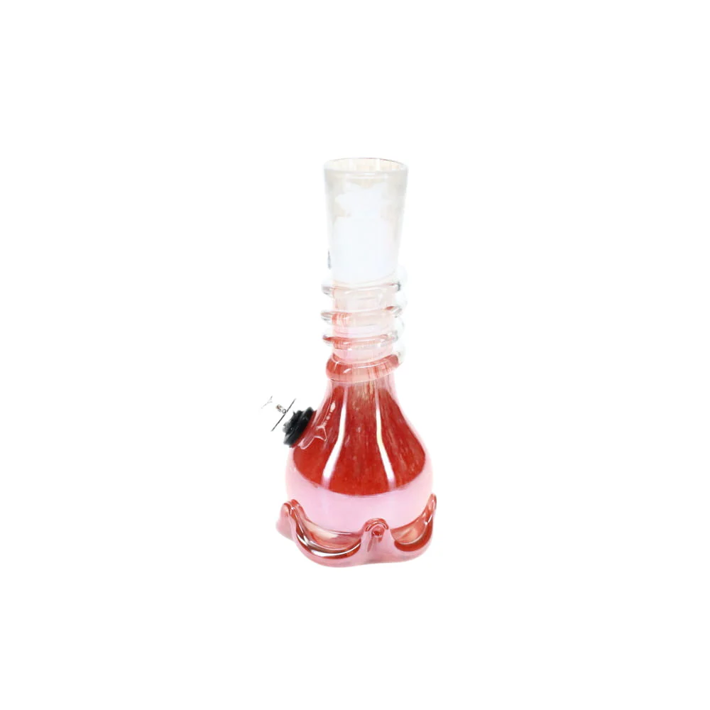 Soft Glass 7" Skinny Neck Crown Wrap Water Pipe - Image 2