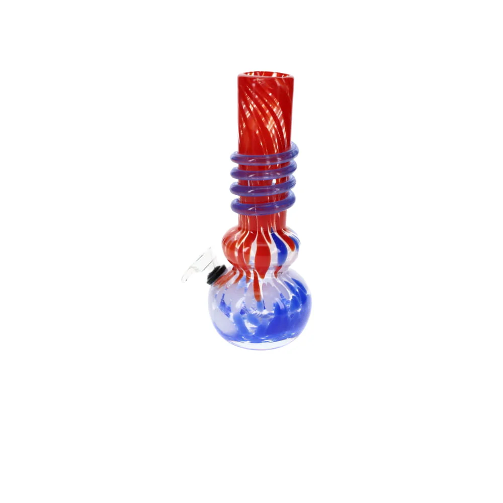 Soft Glass 8" Double Bubble with Wrap Water Pipe - Image 2