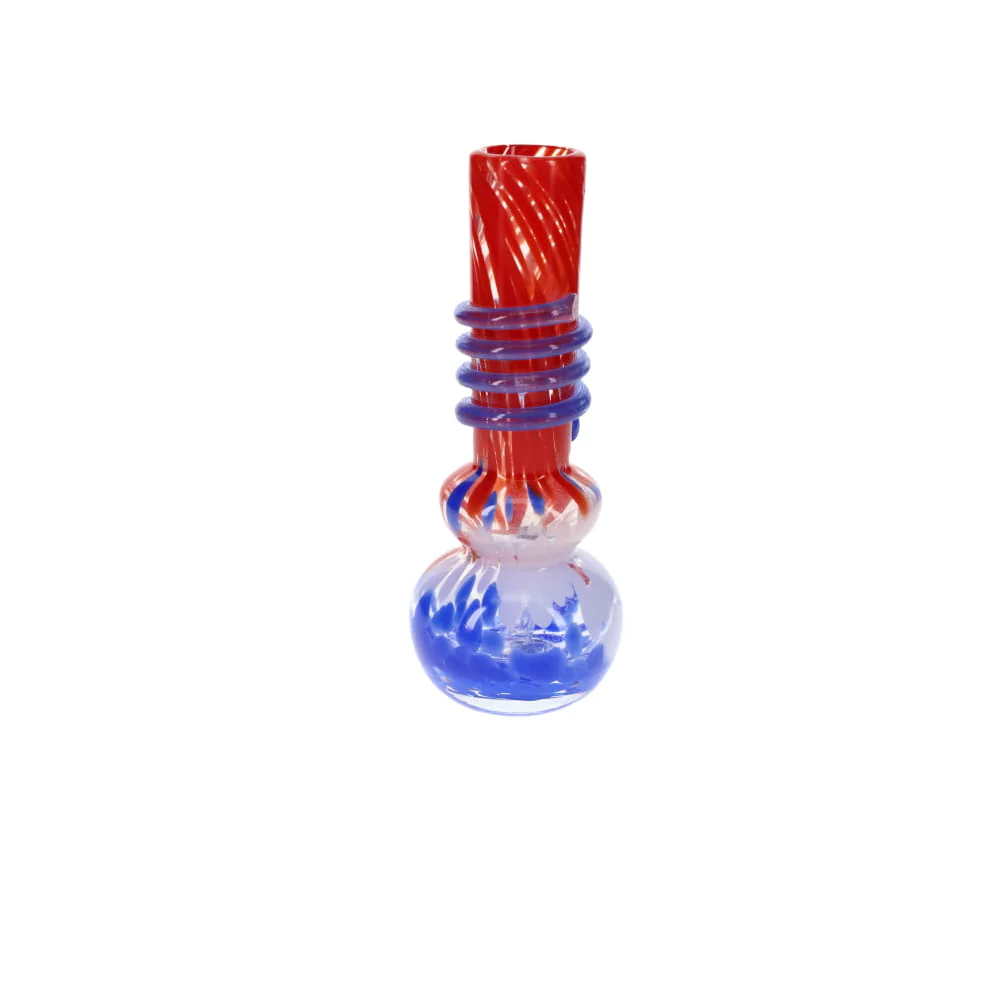 Soft Glass 8" Double Bubble with Wrap Water Pipe - Image 3