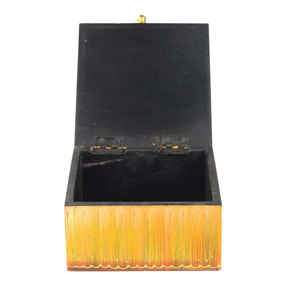Hand Painted Buddha Square Wooden Box - Image 2