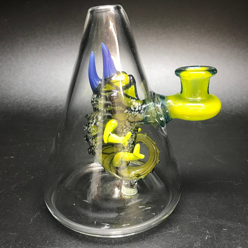 Hardman Art Glass Yellow Chamelon Bubbler - Image 2