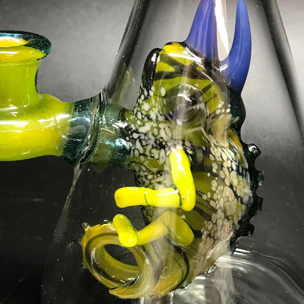 Hardman Art Glass Yellow Chamelon Bubbler - Image 3