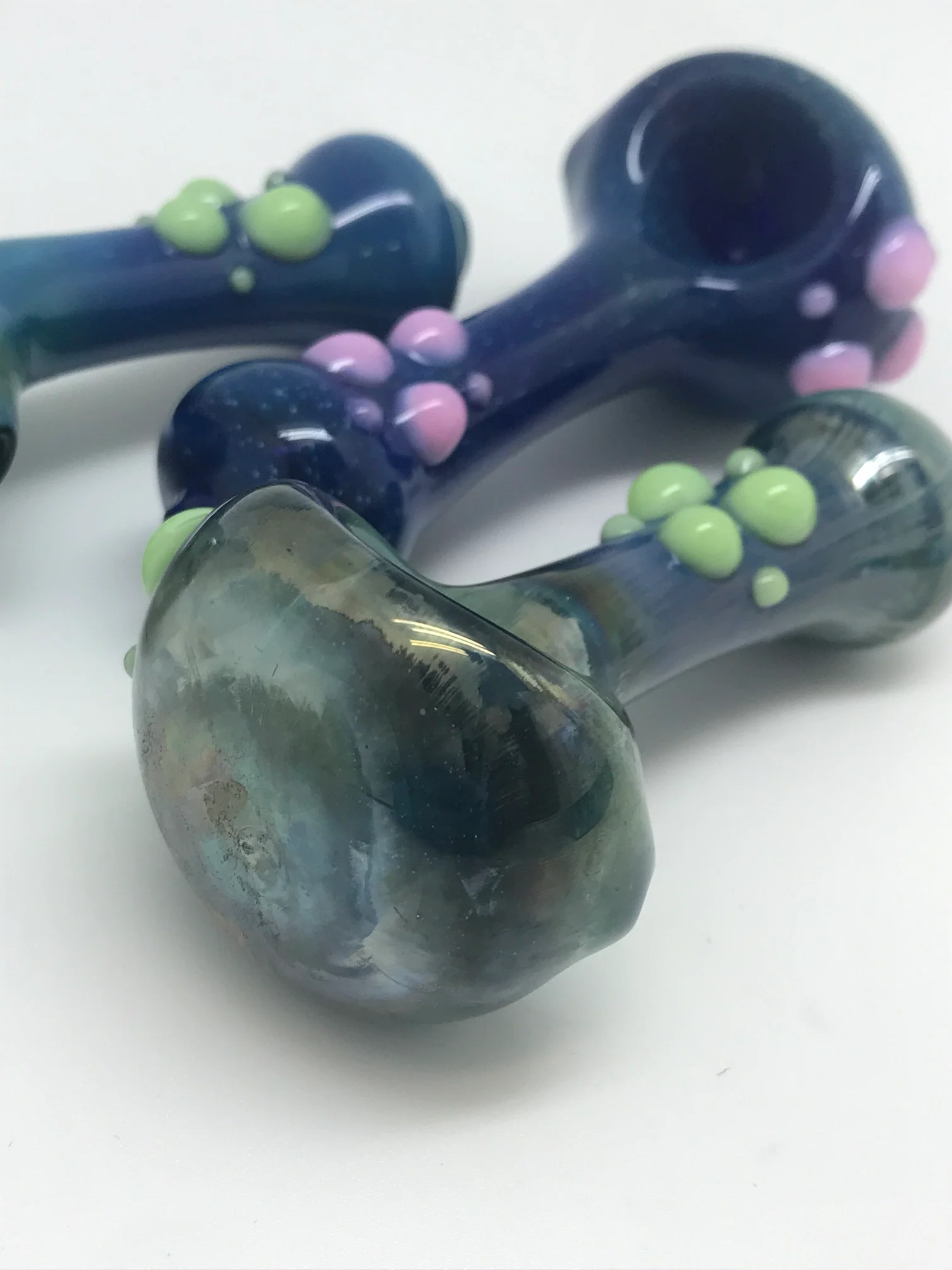 Steegee Glass Coblt Fume 3 Dot Pipe - Image 4
