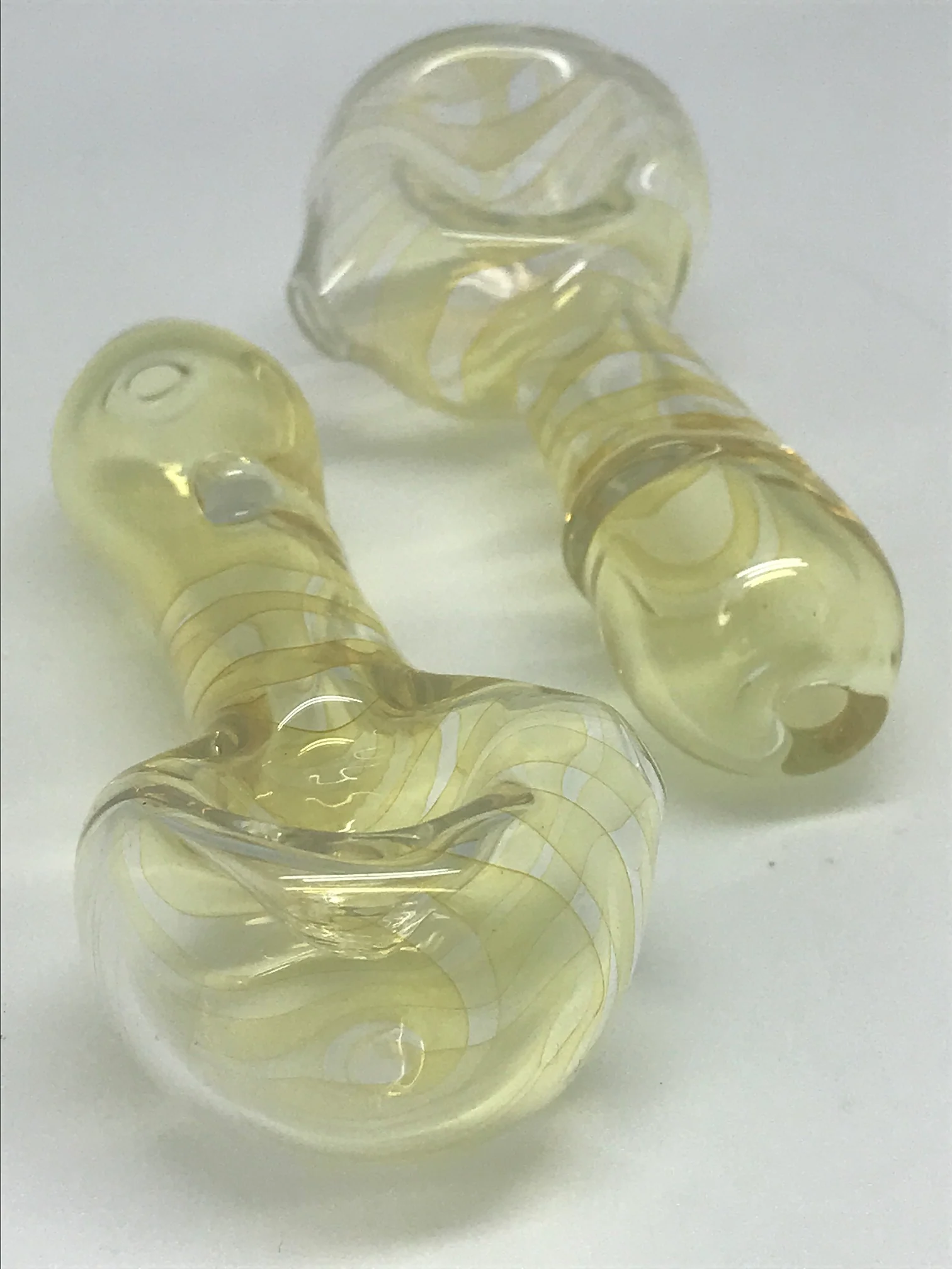 Wavey Glass Spiral Silver Fume Pipe - Image 2