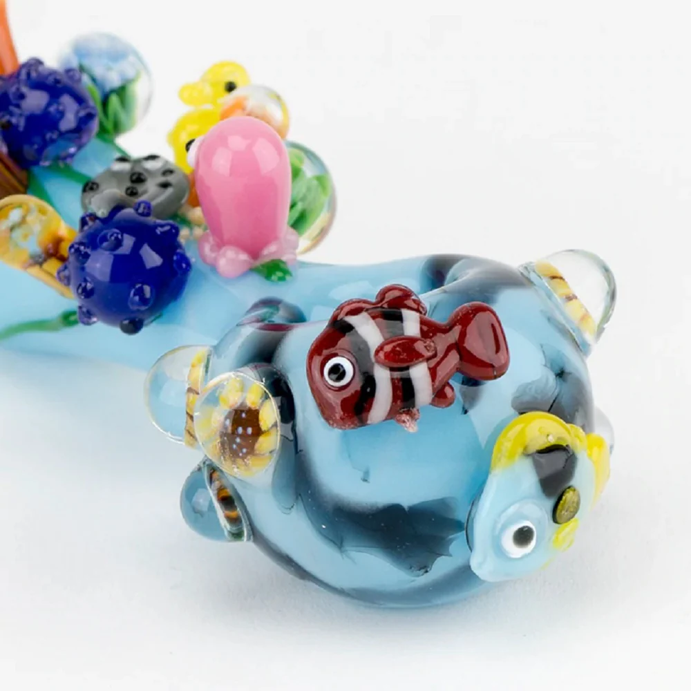 Empire Glassworks Great Barrier Reef Small Spoon Pipe - Image 2