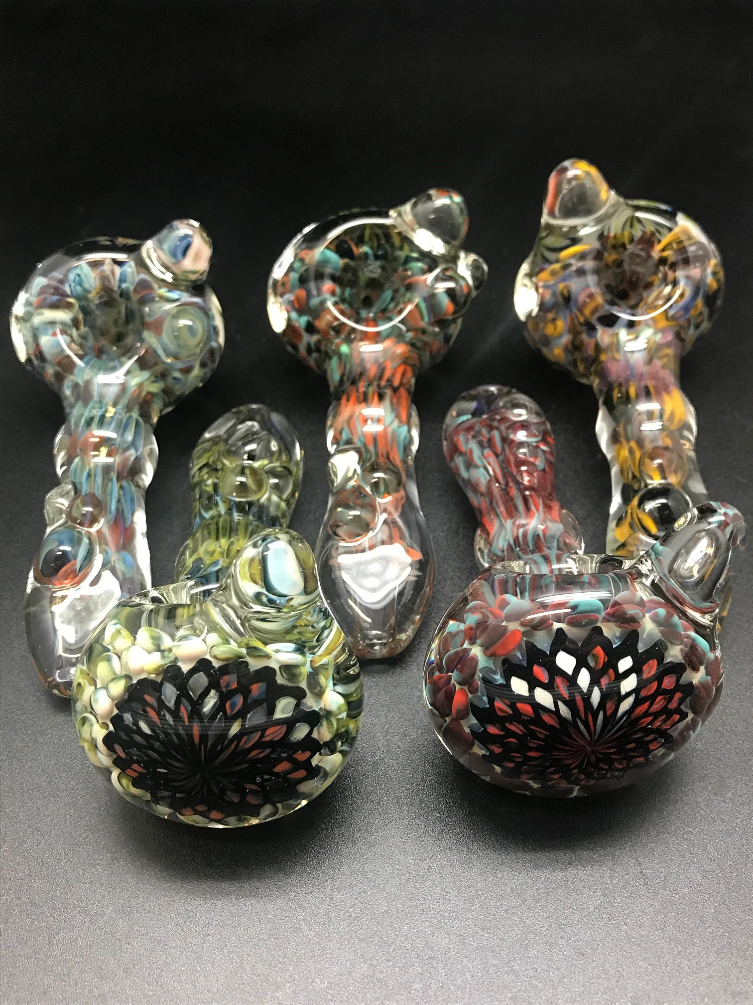 Rotational Science Glass Fumed Dot Fillacello Mixed Color Spoon - Large - Image 2