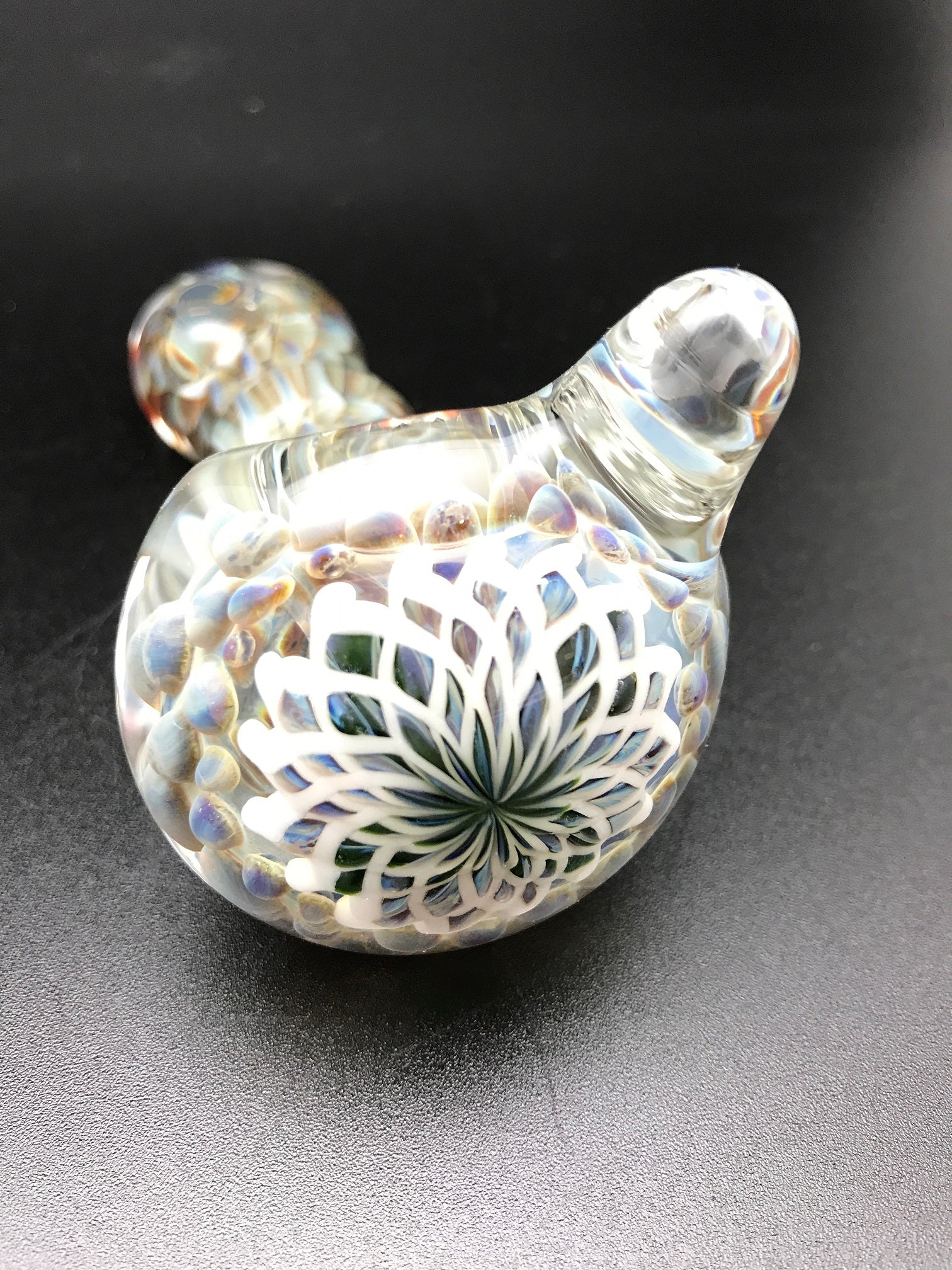 Rotational Science Glass Fumed Dot Fillacello Mixed Color Spoon - Large - Image 3