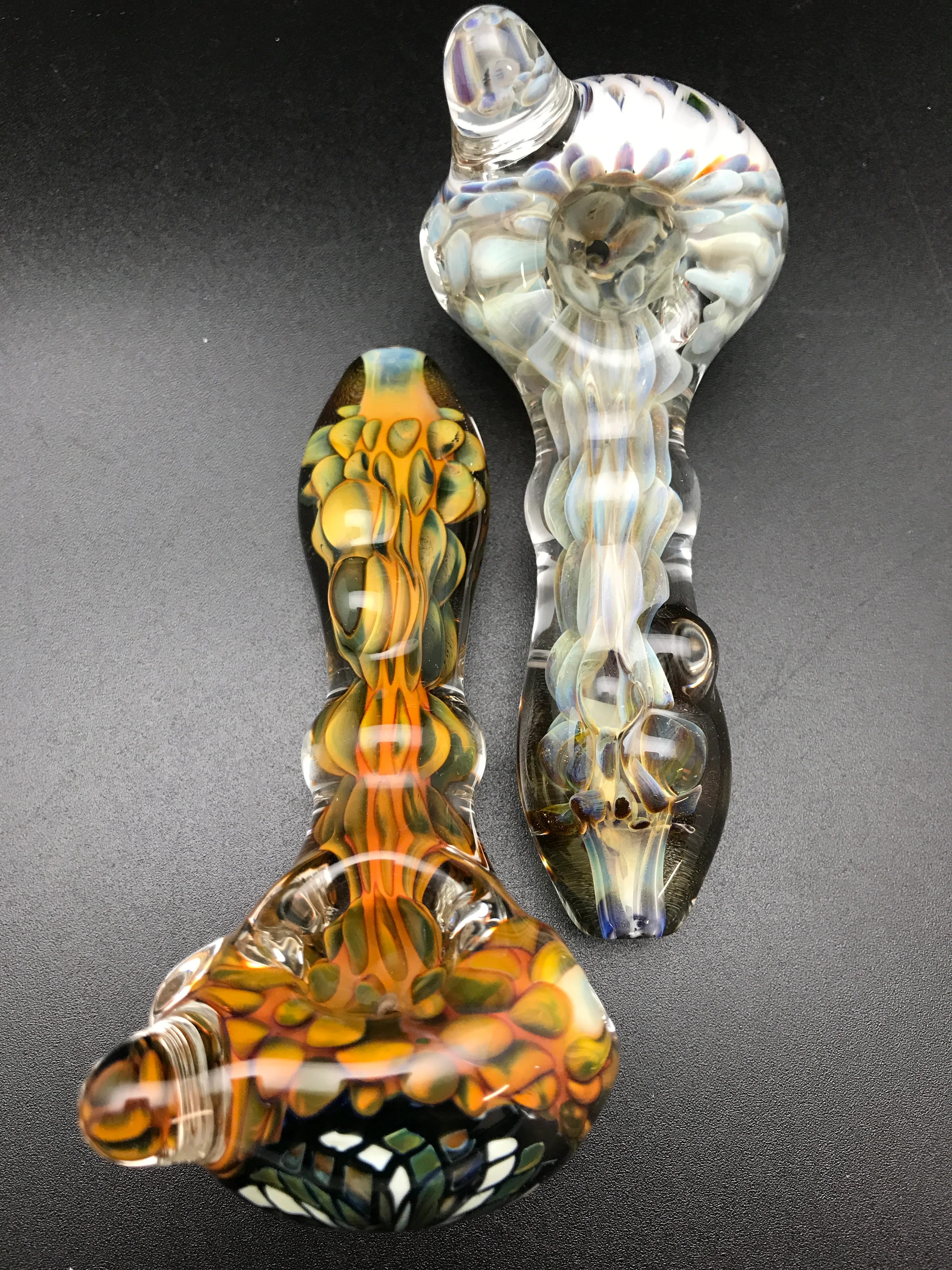 Rotational Science Glass Fumed Dot Fillacello Mixed Color Spoon - Large - Image 4