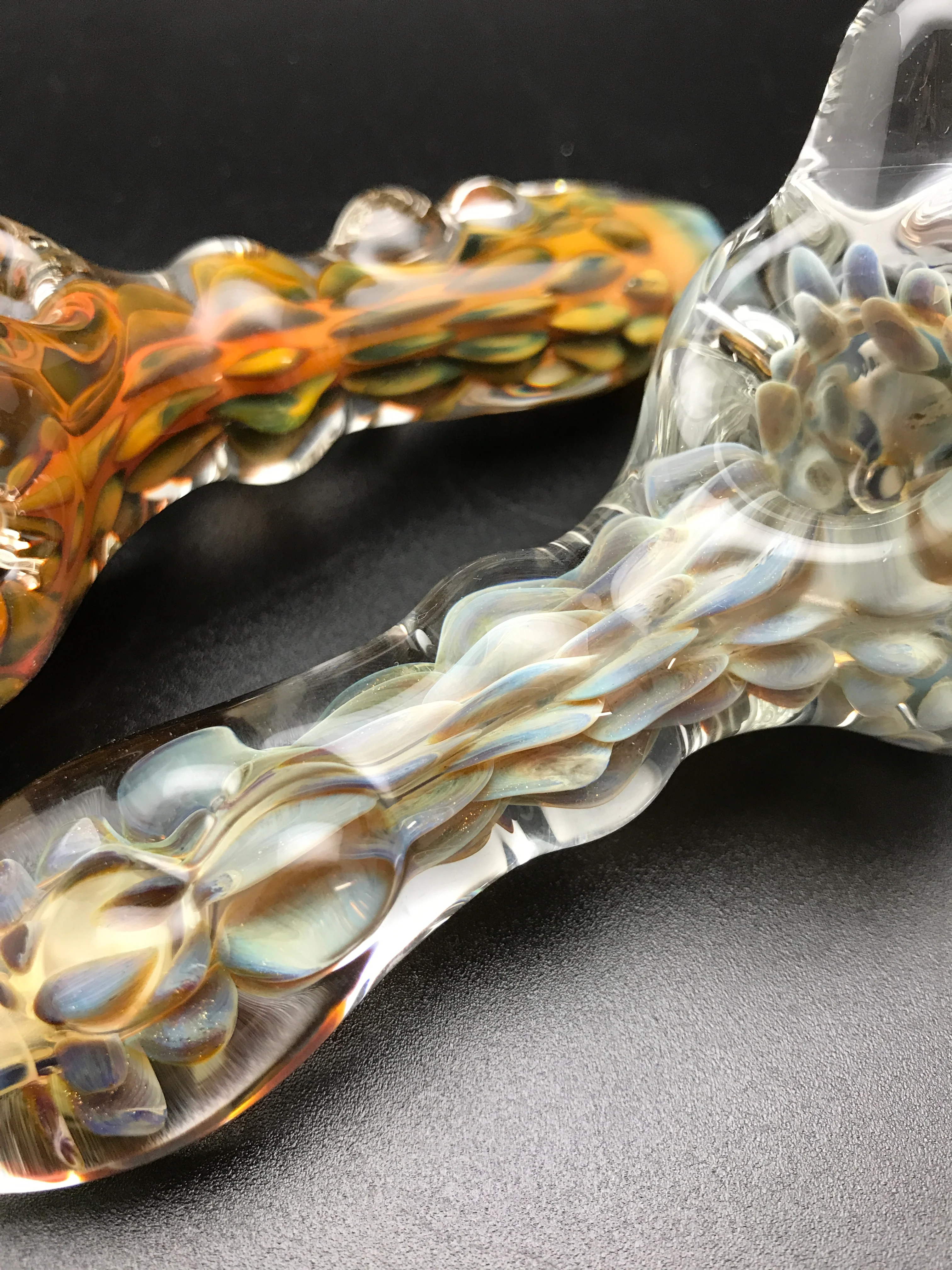 Rotational Science Glass Fumed Dot Fillacello Mixed Color Spoon - Large - Image 5