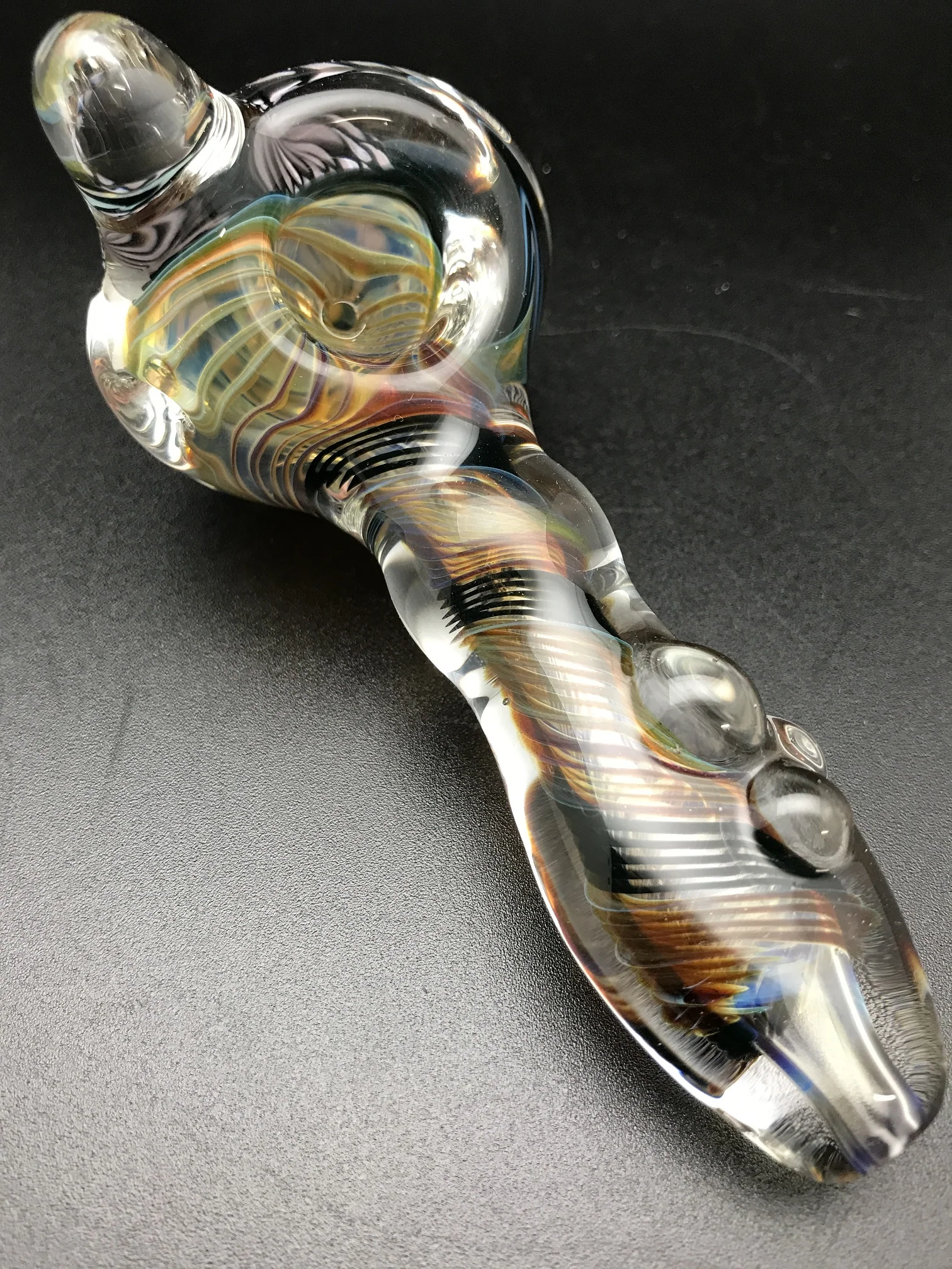 Rotational Science Glass Twist Fillacello Mixed Color Spoon - Large - Image 3