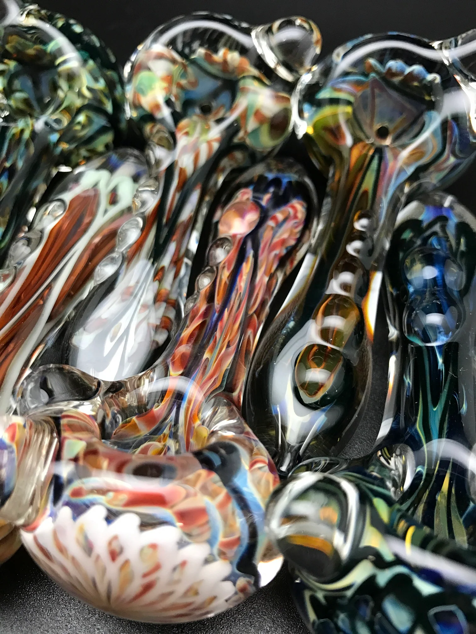 Rotational Science Glass Diamond Mixed Color Pipe - Image 3