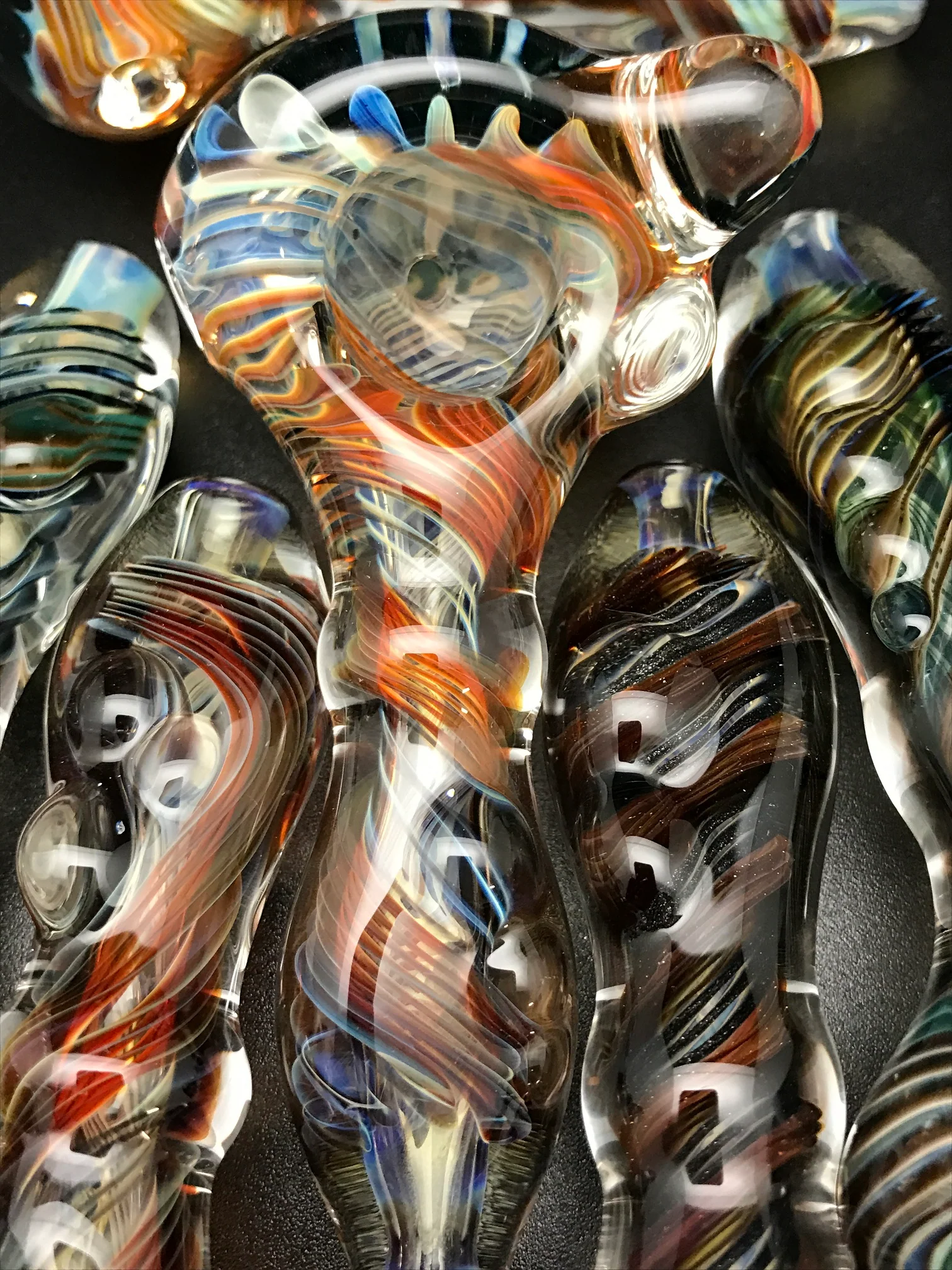 Rotational Science Glass Twist Fillacello Mixed Color Spoon - Image 3