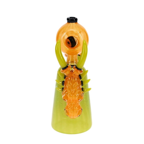 Hicdogg Dichro Dragon Skull Orange & Green Rattler Rig - Image 3