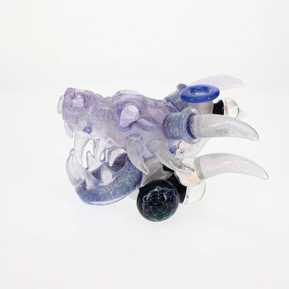 Hicdogg Glass Slain Dragon Full Dichro Bubbler - Image 2